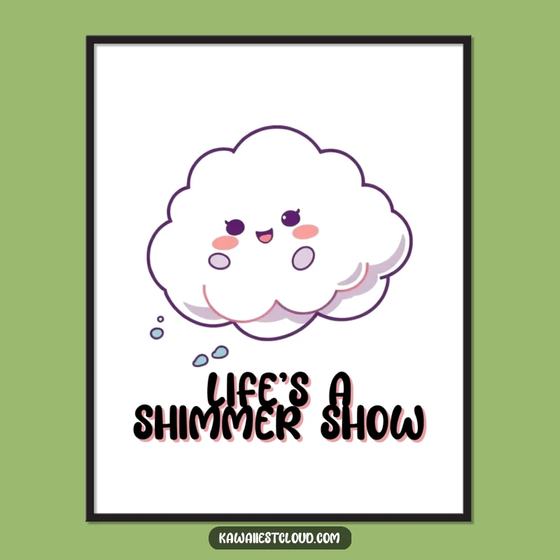 Funny Free Printable Wall Art: Cloud Character Spin - Whimsical Downloadable Home Decor