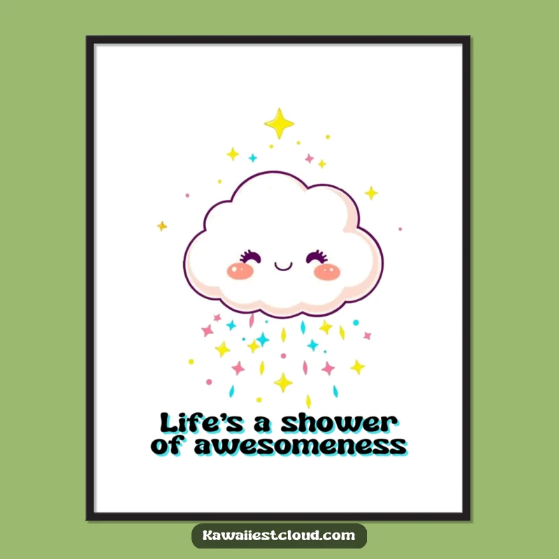 Free Printable Joyful Cloud Art Funny Downloadable Wall Art for Cheerful Spaces