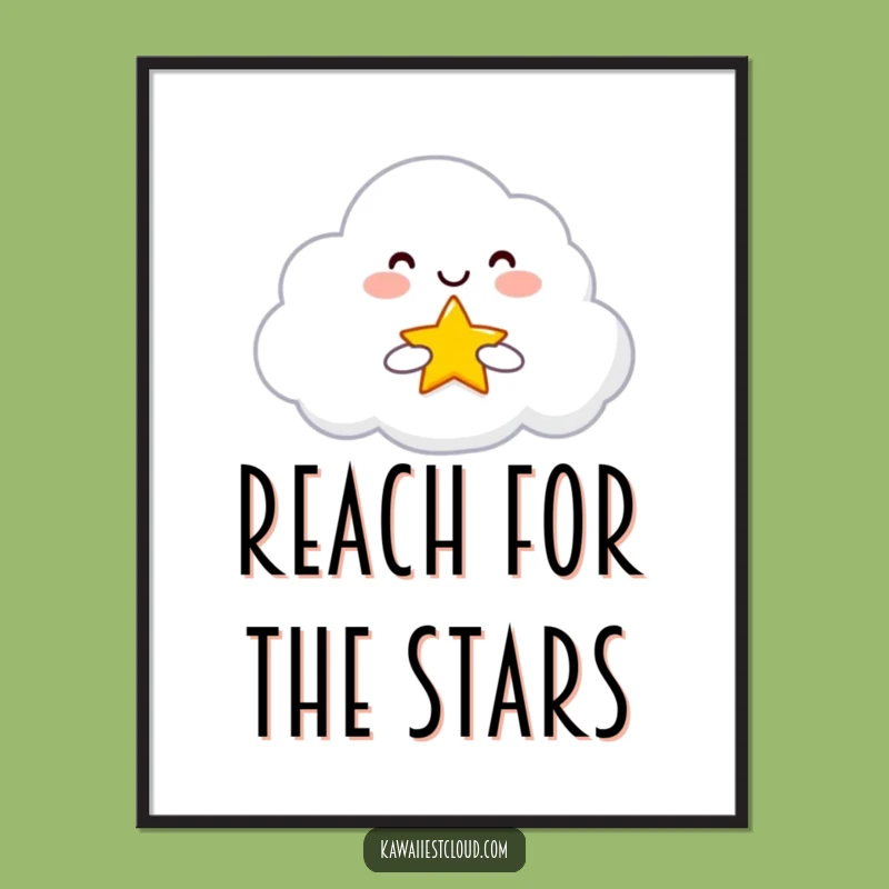 Free Printable Wall Art: Funny Star Cloud, Celestial Decor, Instant Download Art!