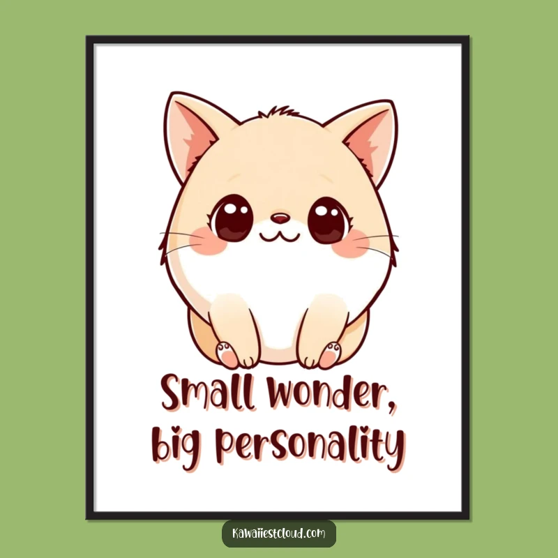 Funny Free Printable Wall Art: Plump Character Decor, Charming Downloadable Art Gift