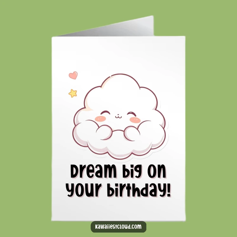 Free Printable Birthday Card: Dreaming Cloud, Peaceful Serenity, Downloadable Gift!