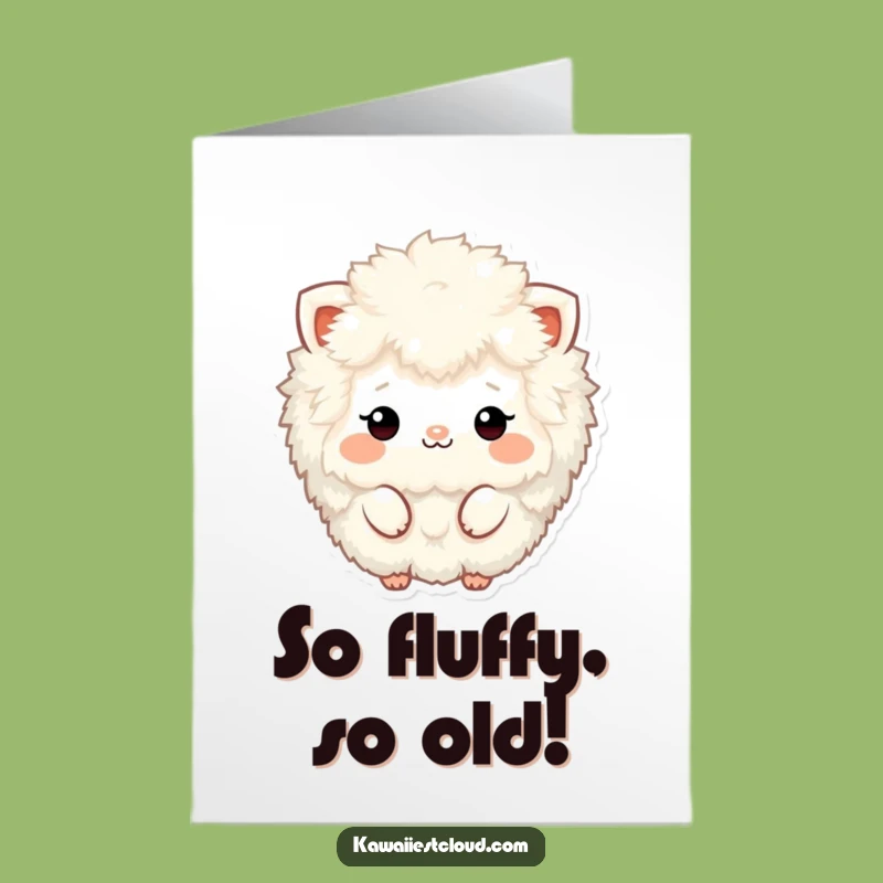 Free Printable Birthday Card: Fluffy Friend's Quirky Wish, Funny Downloadable Gift