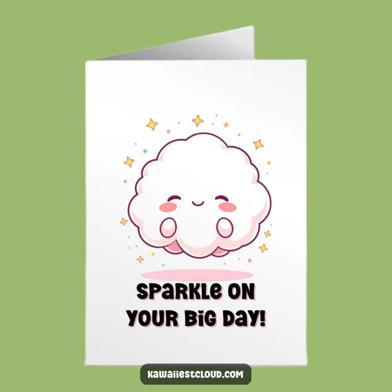 Free Printable Birthday Card: Funny Sparkle Cloud, Instant Download, Hilarious DIY Gift!