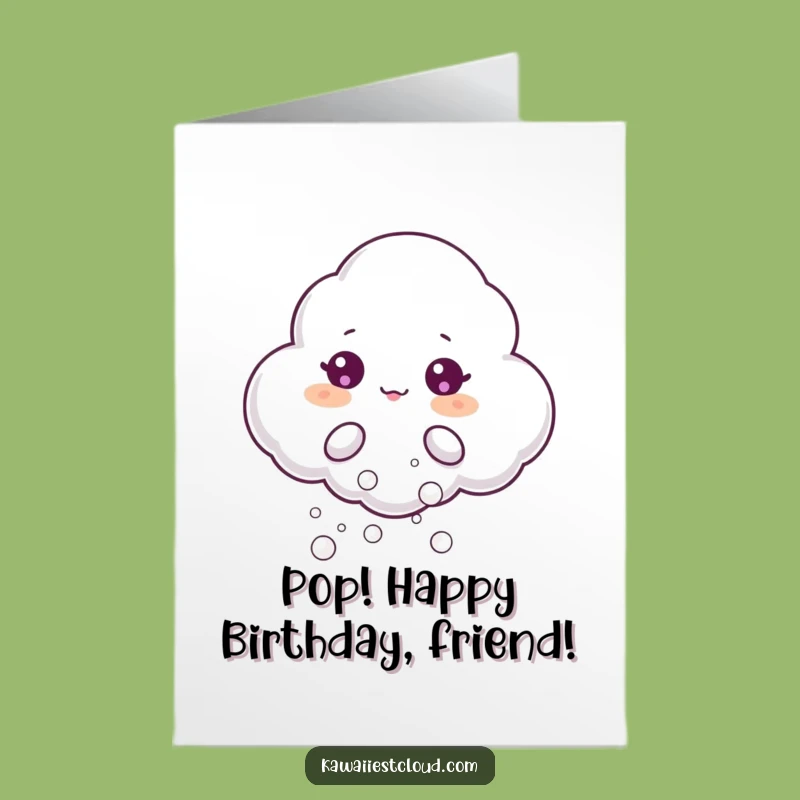 Free Printable Birthday Card: Happy Bubbles Cloud, Funny Downloadable Gift!