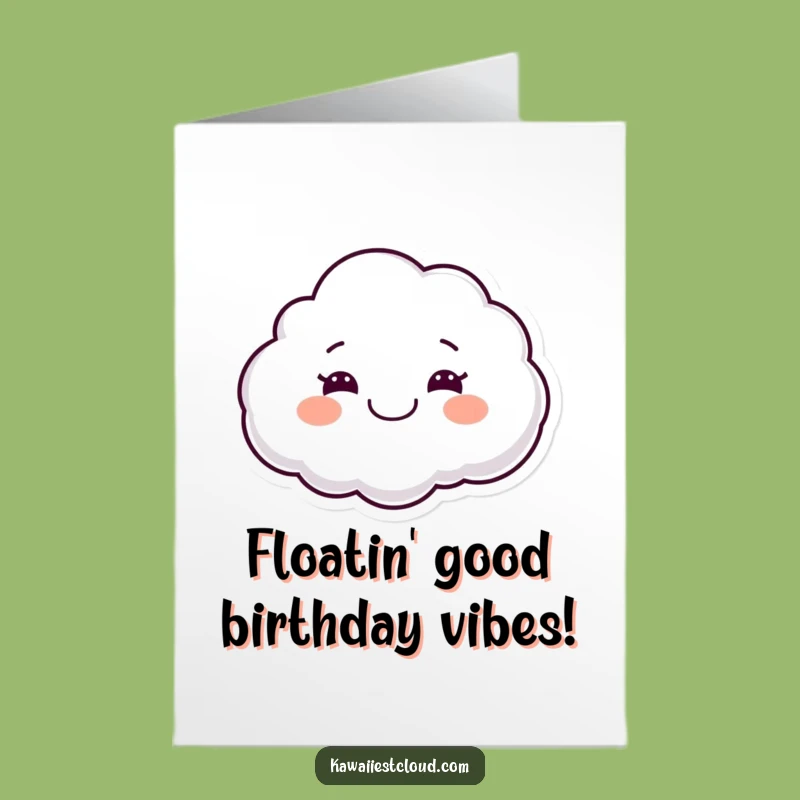 Free Printable Birthday Card: Joyful Cloud Grin, Humorous Downloadable Gift for Laughs