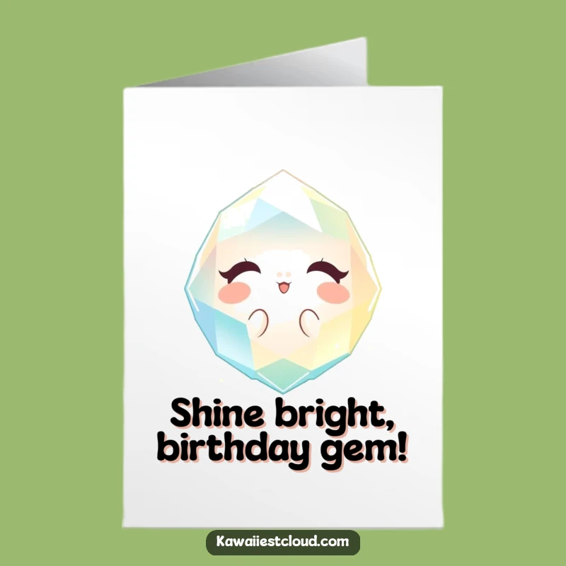 Free Printable Birthday Card: Sparkling Gem Wishes for a Bright Downloadable Gift