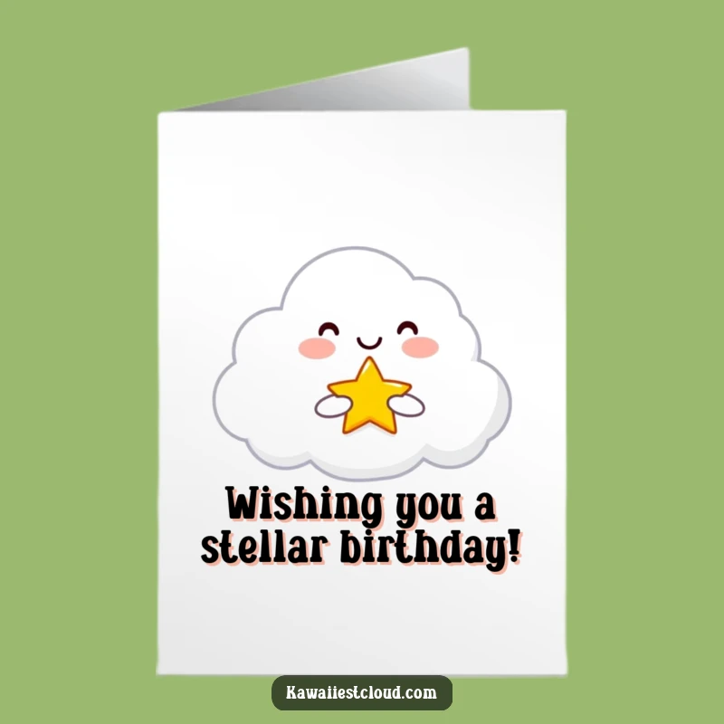 Free Printable Birthday Card: Star-Offering Cloud, Bright Wishes, Hilarious DIY Gift!