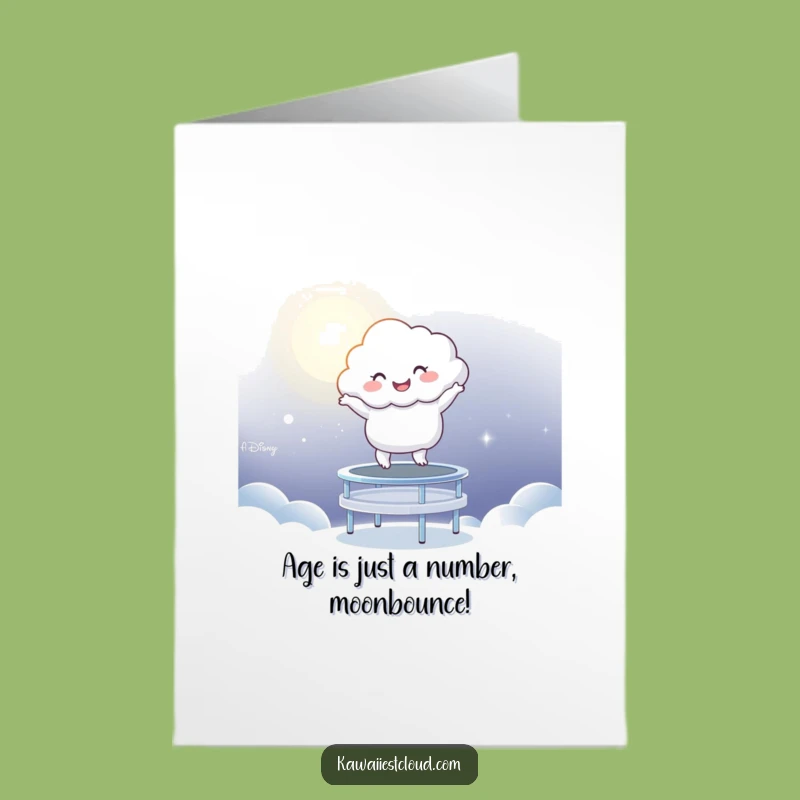 Free Printable Bouncy Cloud Birthday Card: Funny Downloadable Gift for a Joyful Celebration