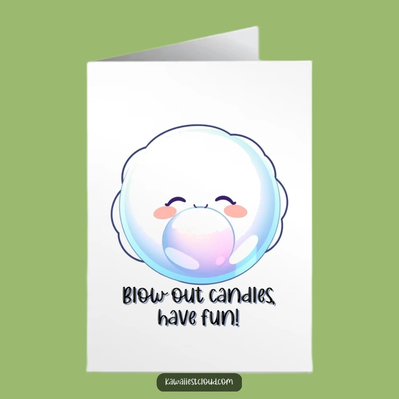 Free Printable Cloud Birthday Card: Bubble Fun, Funny Downloadable Gift, DIY