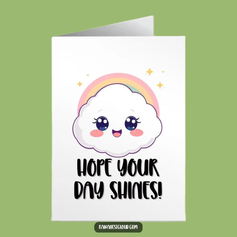 Funny Free Printable Birthday Card: Cloud Rainbow Delight