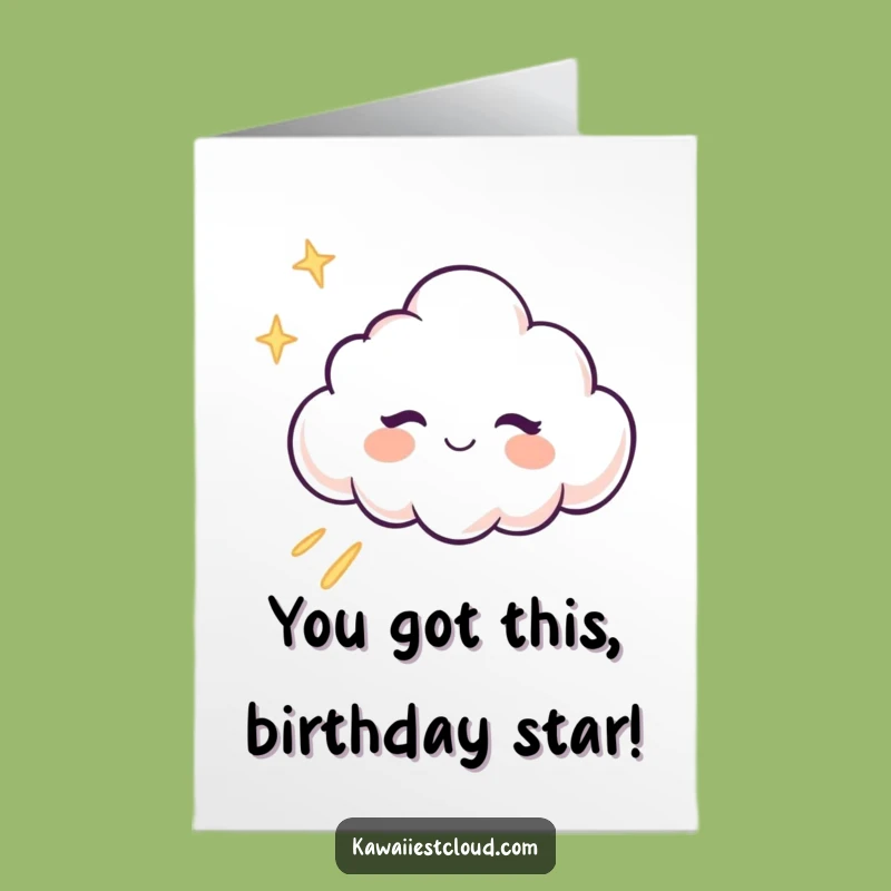 Free Printable Winking Cloud Birthday Card Funny Downloadable Gift for Fun
