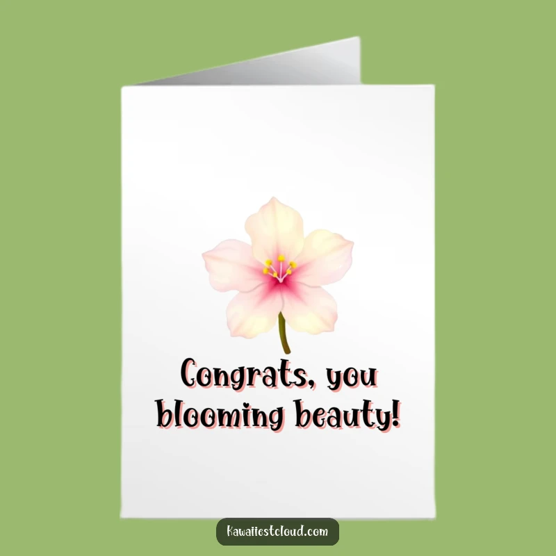 Free Printable Congrats Card: Blossoming Success for a Radiant Downloadable Gift