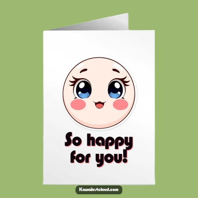 Free Printable Congrats Card: Cute Chubby Character, Rosy Cheeks, Funny Downloadable Gift