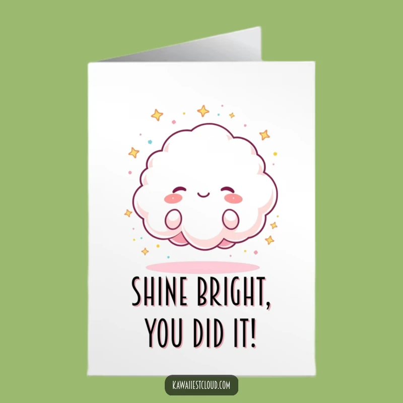 Free Printable Congrats Card: Sparkle Cloud, Celebrate Big, Funny Downloadable Gift!