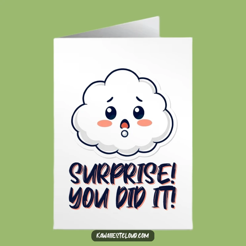 Free Printable Congrats Card: Surprised Cloud, Unexpected Downloadable Gift!