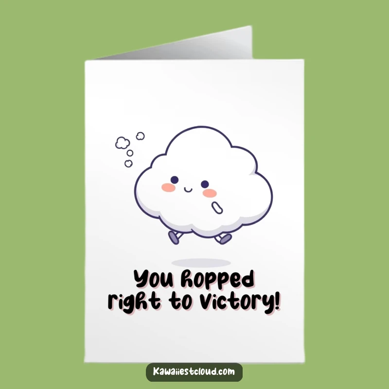Free Printable Congrats Card: Silly Cloud Hop - Humorous Gift