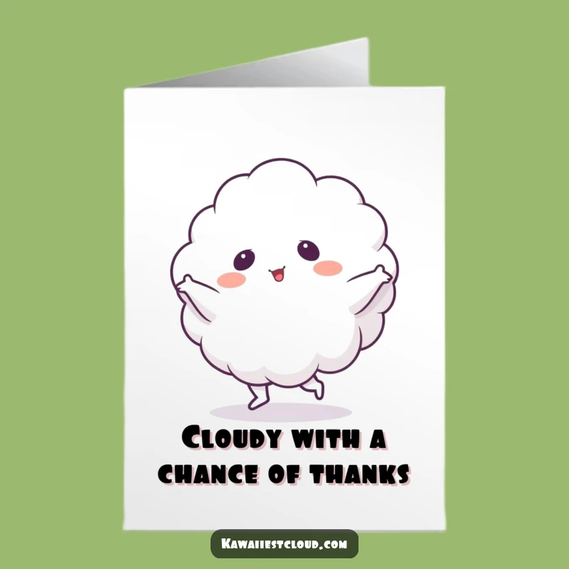 Free Printable Thank You Card: Funny Cloud Dancer, Heartfelt Humorous Download