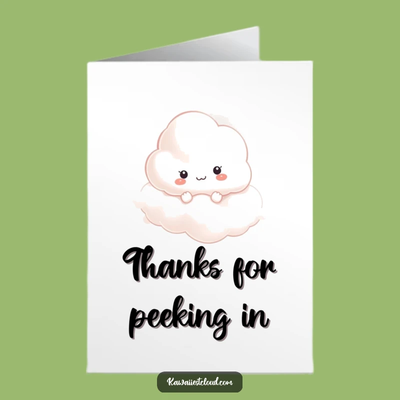Free Printable Curious Cloud Thank You Card Funny Downloadable Gift for Thoughtfulness