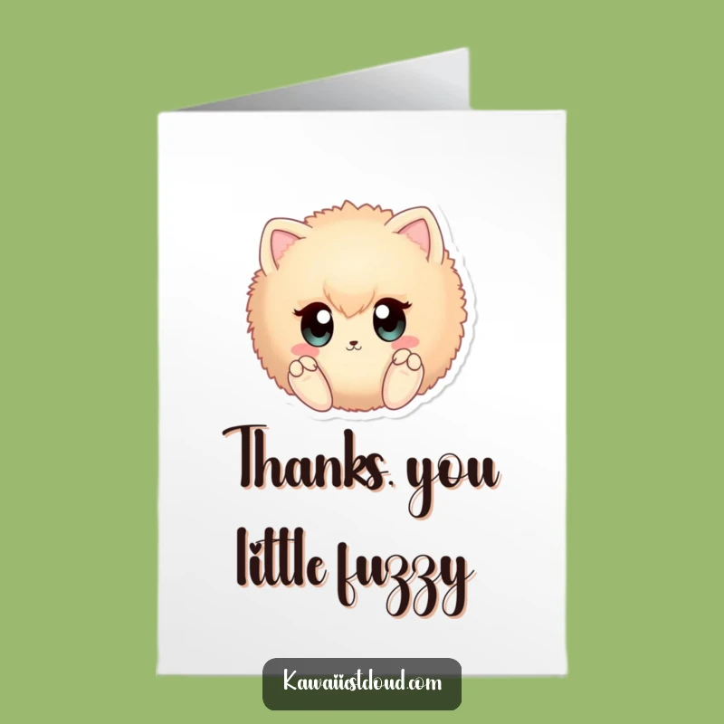 Free Printable Thank You Card: Adorable Fuzzy Thanks for a Sweet Downloadable Gift