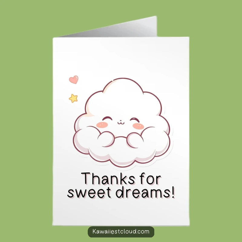 Free Printable Thank You Card: Dreaming Cloud, Serene Thanks, Downloadable Gift!