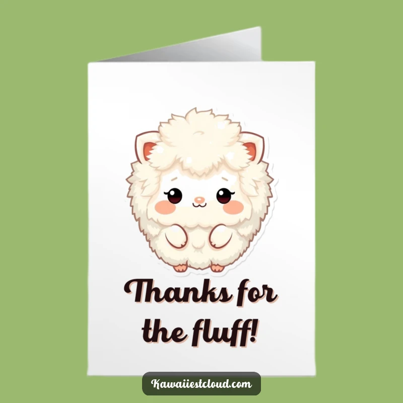 Free Printable Thank You Card: Fluffy Pal's Gratitude, Funny Downloadable Gift