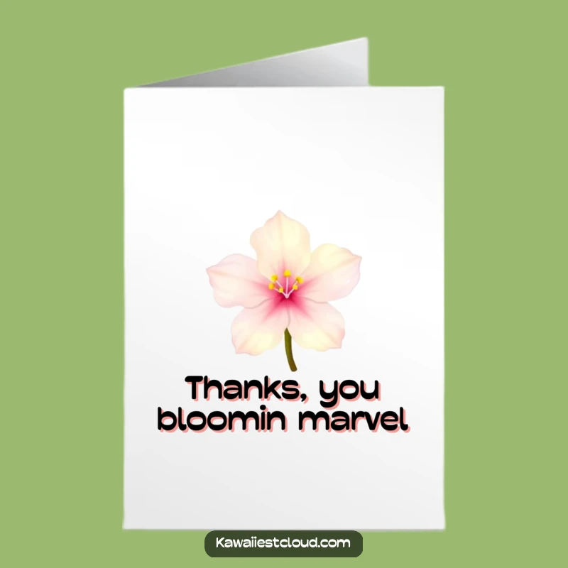 Free Printable Thank You Card: Gentle Blossom for a Grateful Downloadable Gift