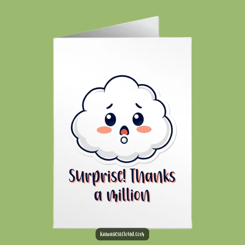 Free Printable Thank You Card: Surprised Cloud, Puzzling Downloadable Gift!