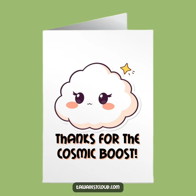 Free Printable Thank You Card: Surprised Cloud & Star, Humorous Downloadable for Gratitude