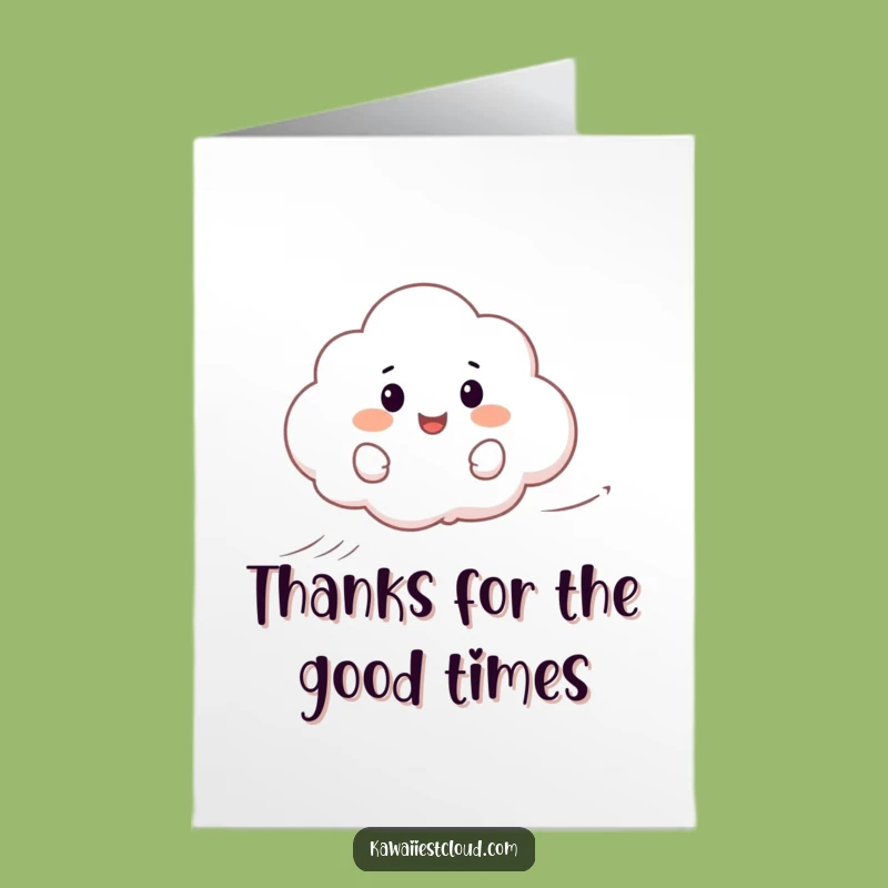 Surfing Cloud Thank You Card: Free Printable Funny Downloadable Gift for Appreciation