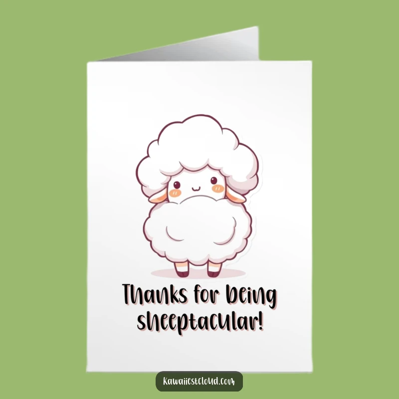 Free Printable Thank You Card: Playful Cloud & Sheep, Funny Downloadable Gift!