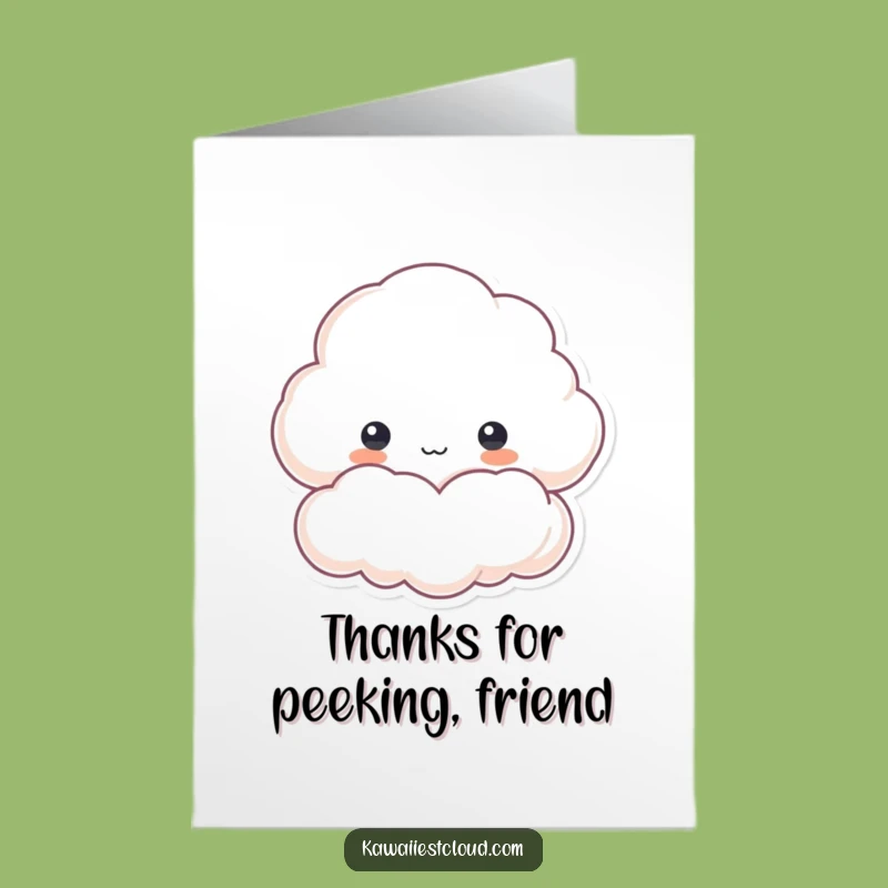 Free Printable Thank You Card: Curious Cloud Says Thanks - Funny Downloadable