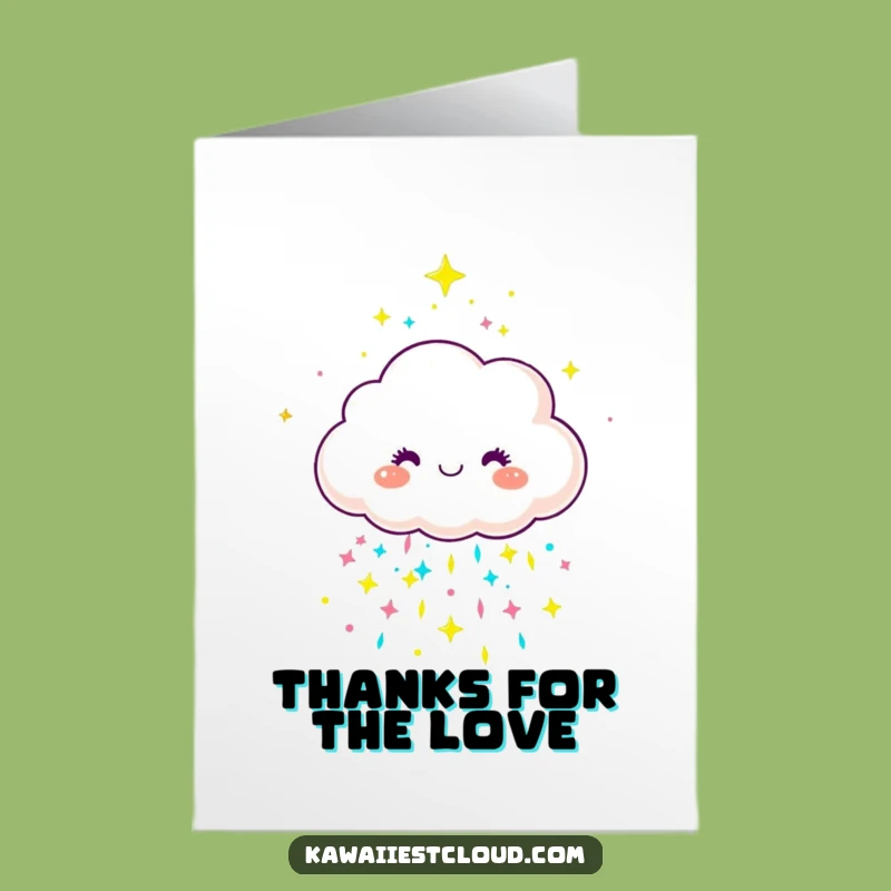 Free Printable Joyful Cloud Thank You Card Funny Downloadable Gift for Gratitude