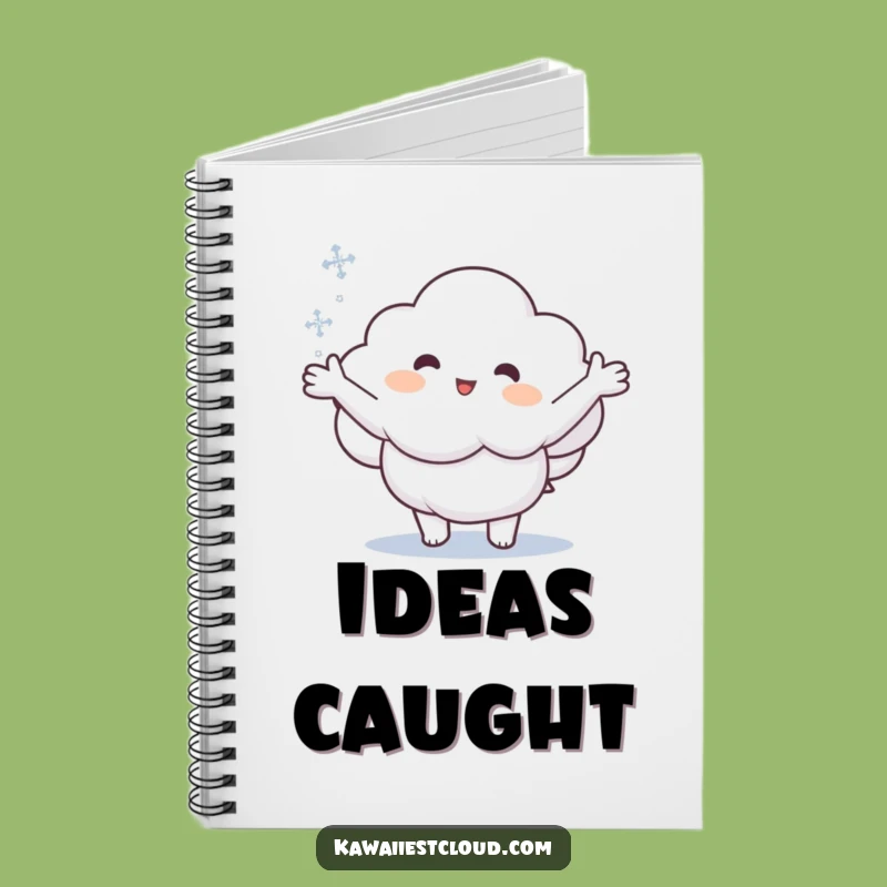 Funny Cloud Catching Snowflake Notebook - Jot Down Winter Wonders