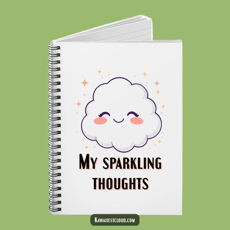 Funny Giggling Cloud Glitter Notebook - Sparkly Journal - Funny Gift