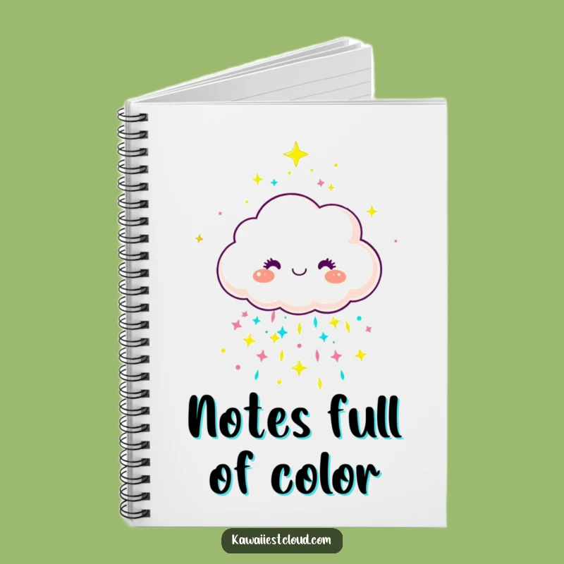 Funny Joyful Cloud Notebook - Journal Your Colors, Creative & Practical Gift