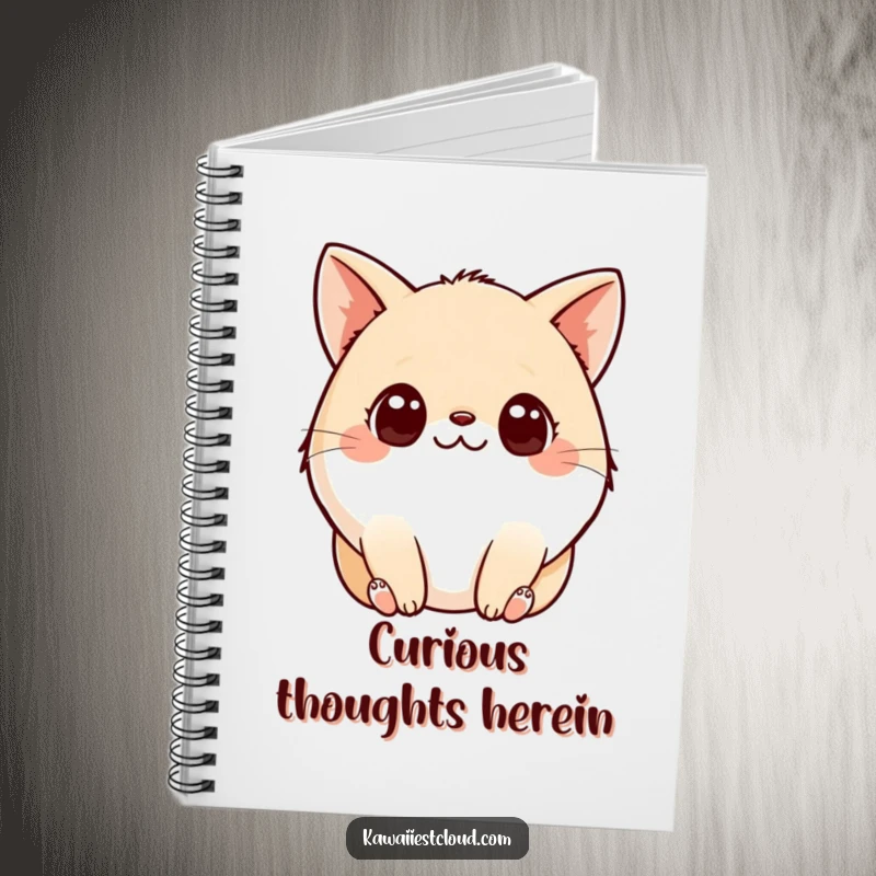 Funny Notebook: A plump creature with expressive, curious eyes and small paws, perfect for journaling adventures and doodles.