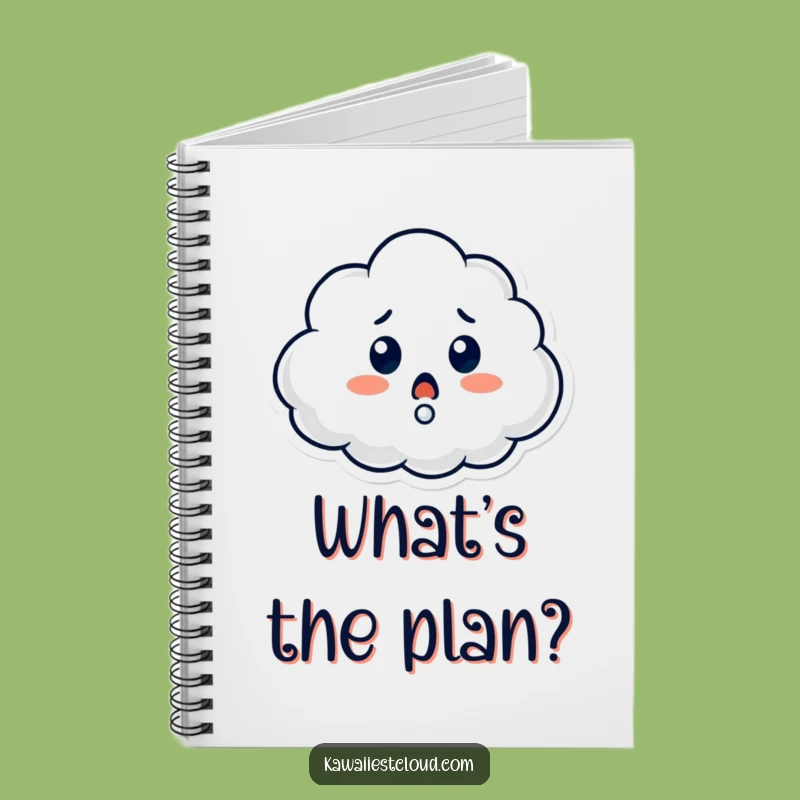 Funny Surprised Cloud Notebook: Puzzled Character Journal, Thoughtful Humorous Gift