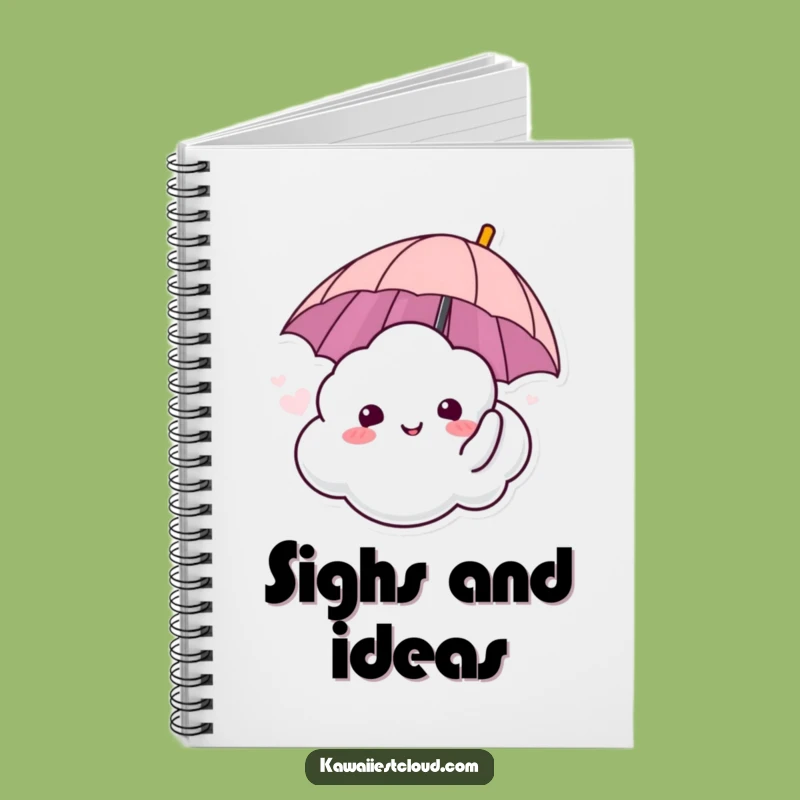 Funny Relaxing Cloud Umbrella Notebook - Calm Journal - Funny Gift