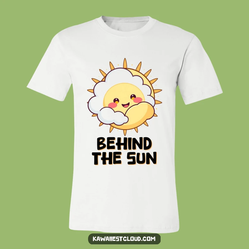 Funny Peek-a-Boo Cloud T-Shirt: Happy Grinning Character, Perfect Funny Gift