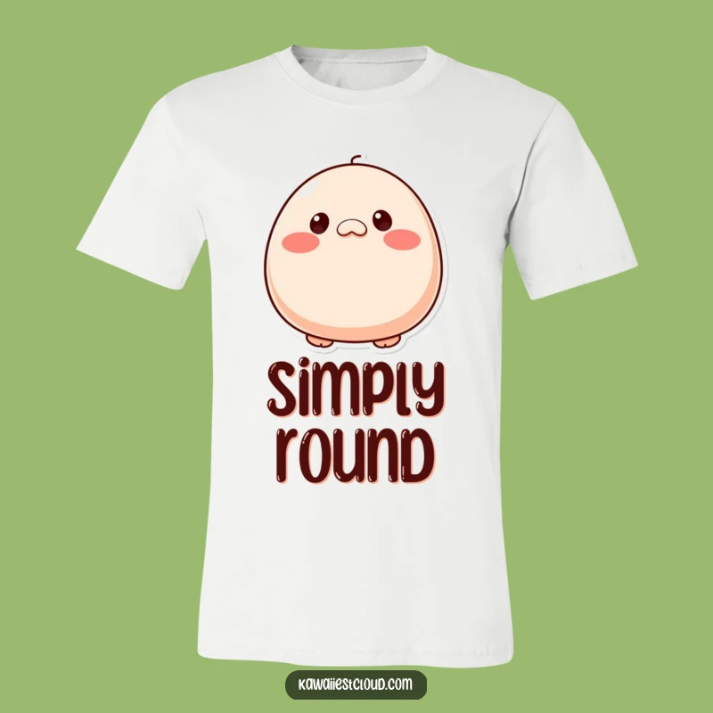 Funny Chubby Character T-Shirt - Button Eyes, Rosy Cheeks, Adorable Tee, Gift