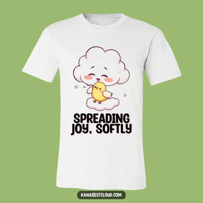 Funny Giggling Cloud Tickle T-Shirt - Playful Bird Partner Graphic Tee