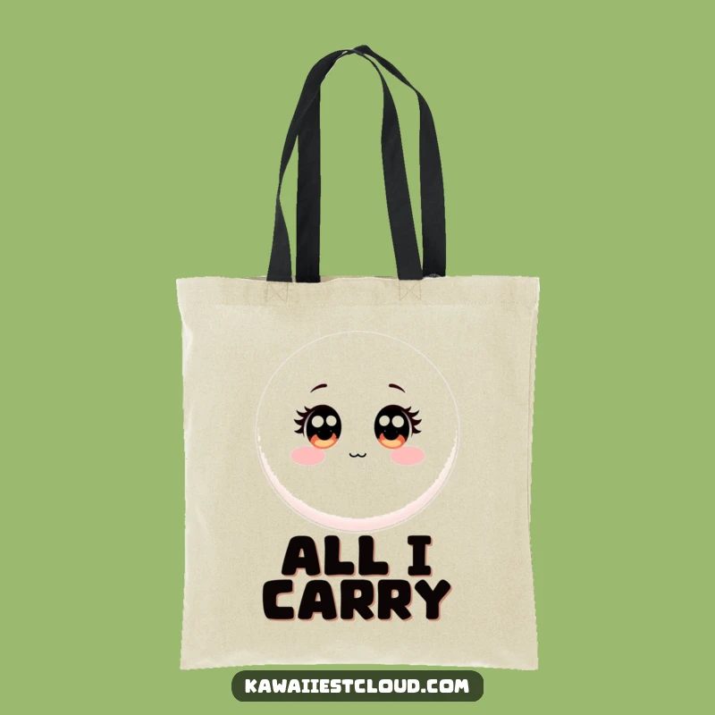 Funny Round Object Tote Bag: Carry Innocence, Wide-Eyed Style, Fun Gift