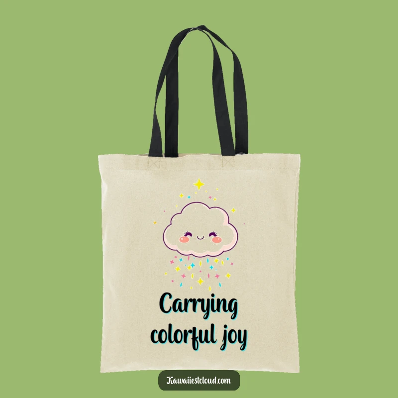 Funny Joyful Cloud Tote Bag - Carry the Sparkle, Whimsical & Handy Gift