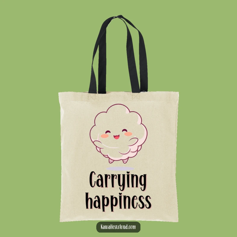 Funny Bouncing Cloud Tote Bag: Cheerful Carry-all, Delightful Humorous Gift
