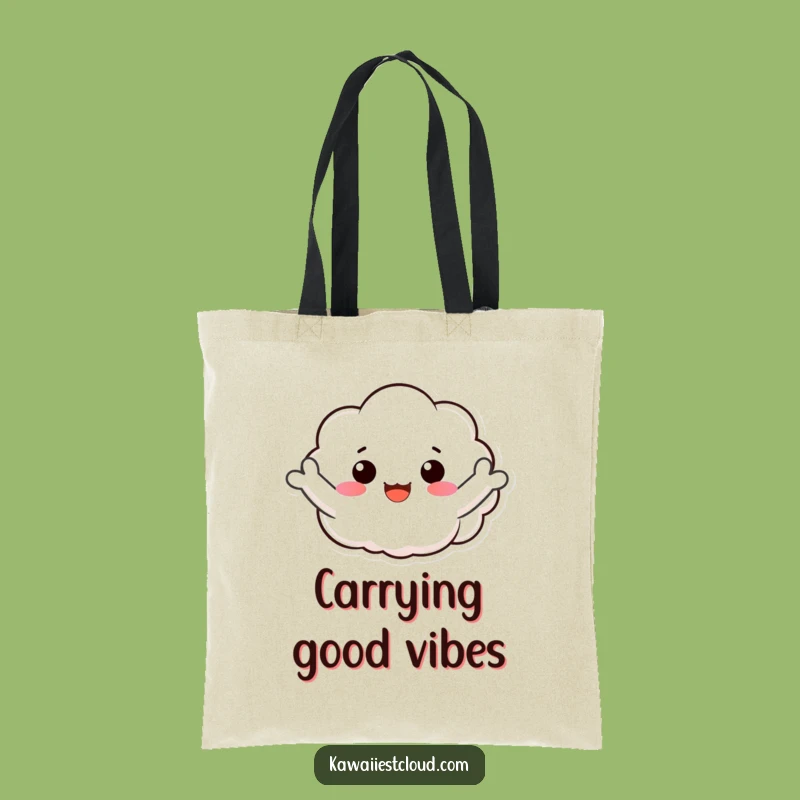 Funny Waving Cloud Tote Bag: Carry Happiness with Every Step!