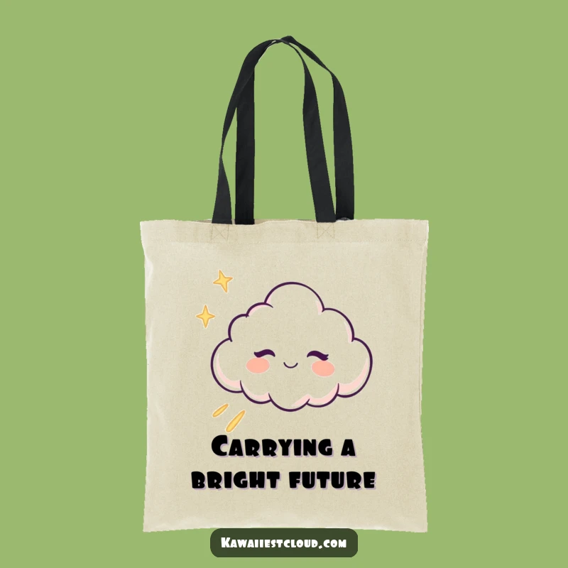 Funny Winking Cloud Tote Bag - Carry the Magic, Whimsical & Handy Gift