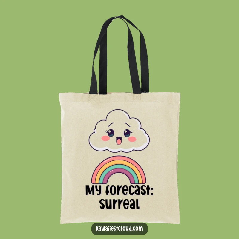 Funny Surprised Cloud Tote Bag - Carry Your Laughs in Style